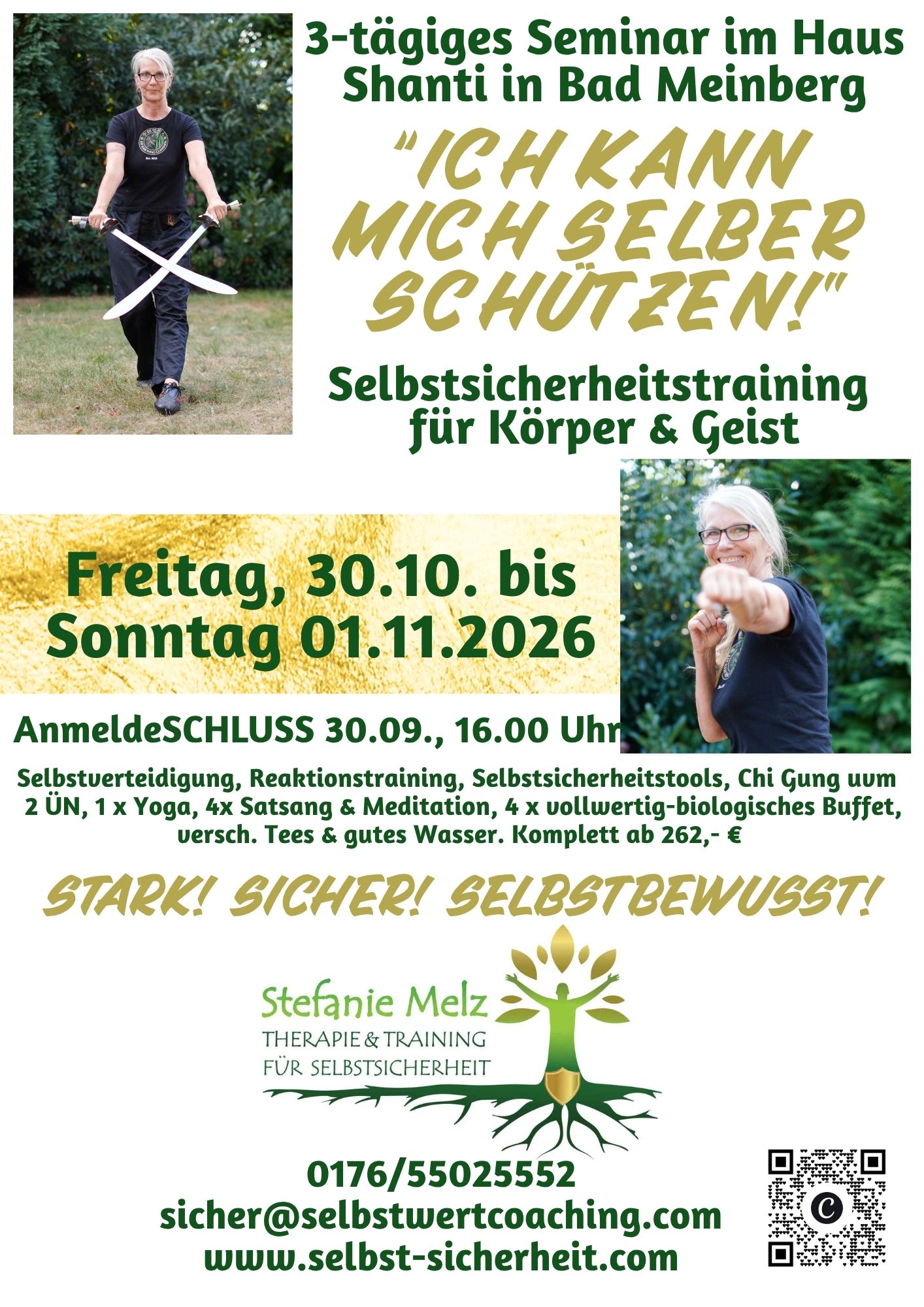 3-Tages-Seminar "Ich kann mich selber schützen" in Bad Meinberg