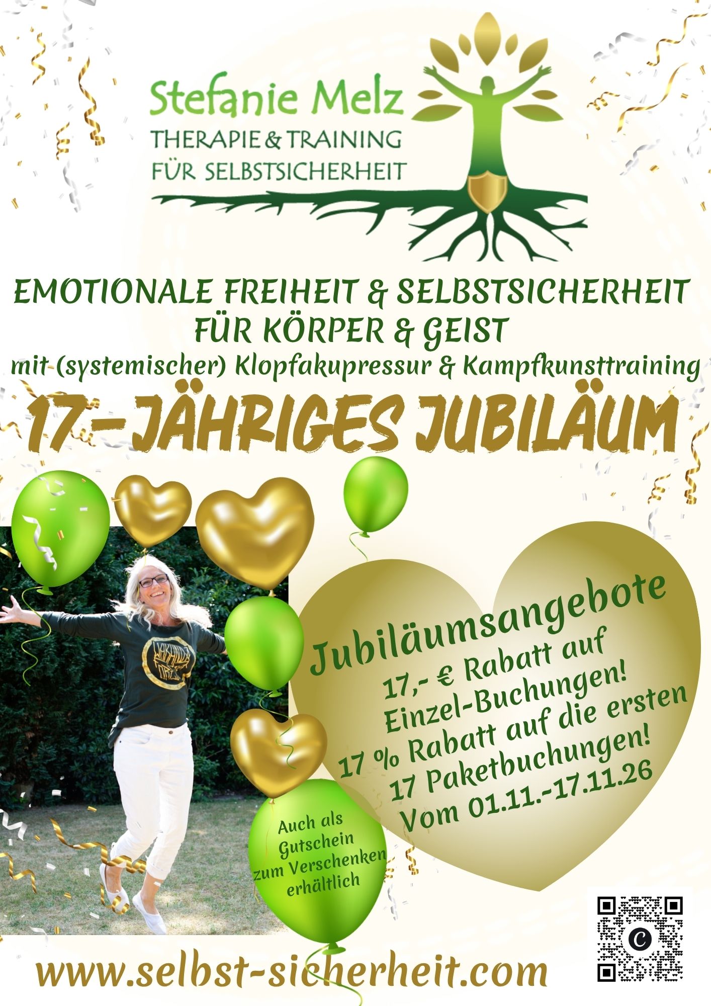 17Jahre Therapie & Training für Selbstsicherheit. EFT/Klopfakupressur & Kampfkunsttraining